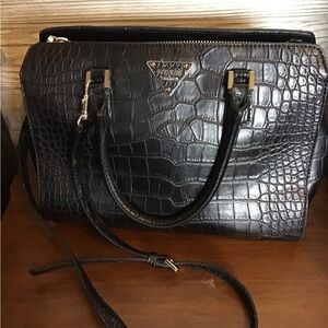 Guess Black Croc-Embossed purse
